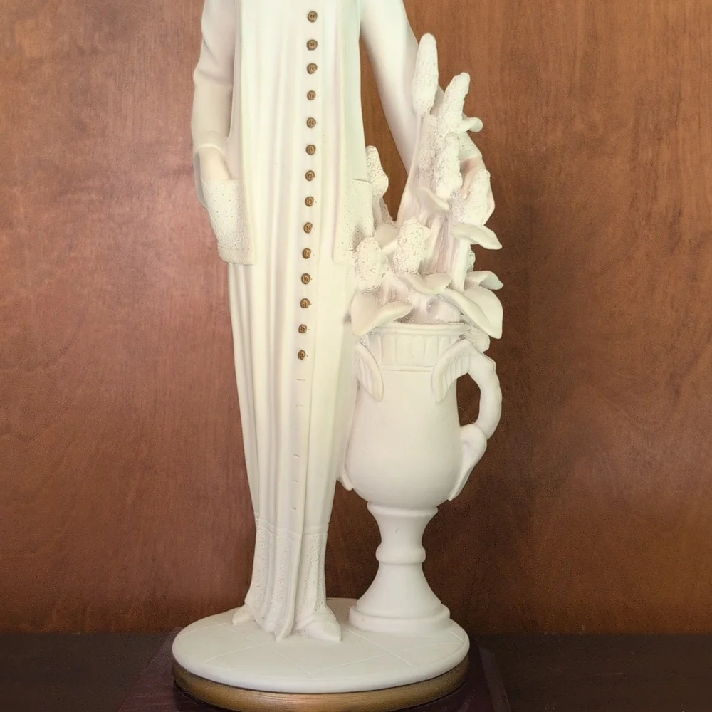 Giuseppe Armani  Young Lady With Vase of Flowers Signed 1993 RARE